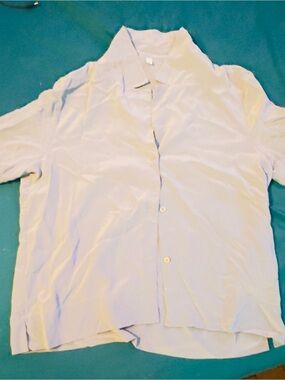 Elegant Light Bluish grey Button-Up Shirt